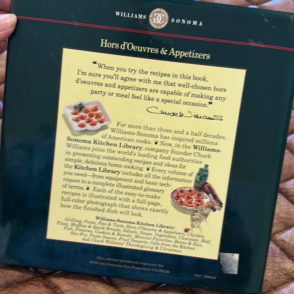 Williams Sonoma Hors d’Oeuvres cookbook